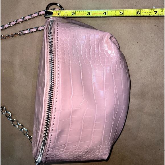 Steve Madden Women Blush Ida Icy Zip Closure Small Embossed Belt Bag - Picture 11 of 14